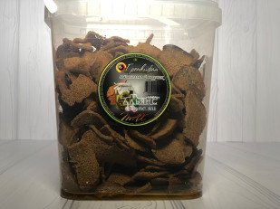 Чипсы из лаваша: Ведро Ржаные гренки с малосольным огурчиком