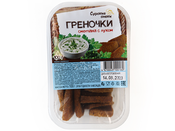Сурские гренки Сметана с луком (100 гр) в Ярославле