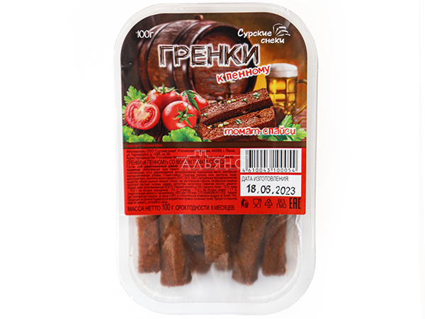 Сурские гренки Томат спайси (100 гр) в Ярославле