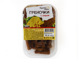Сурские гренки с Аджикой (100 гр): Сурские гренки со вкусом Сыра (100 гр)