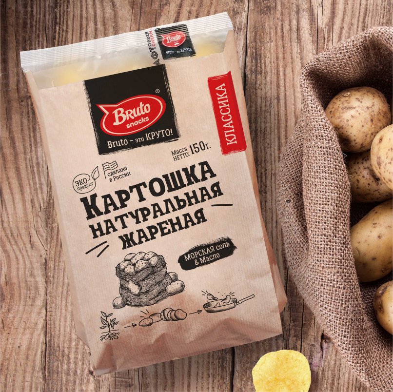 Картофель «Бруто» с солью 130 гр. в Ярославле